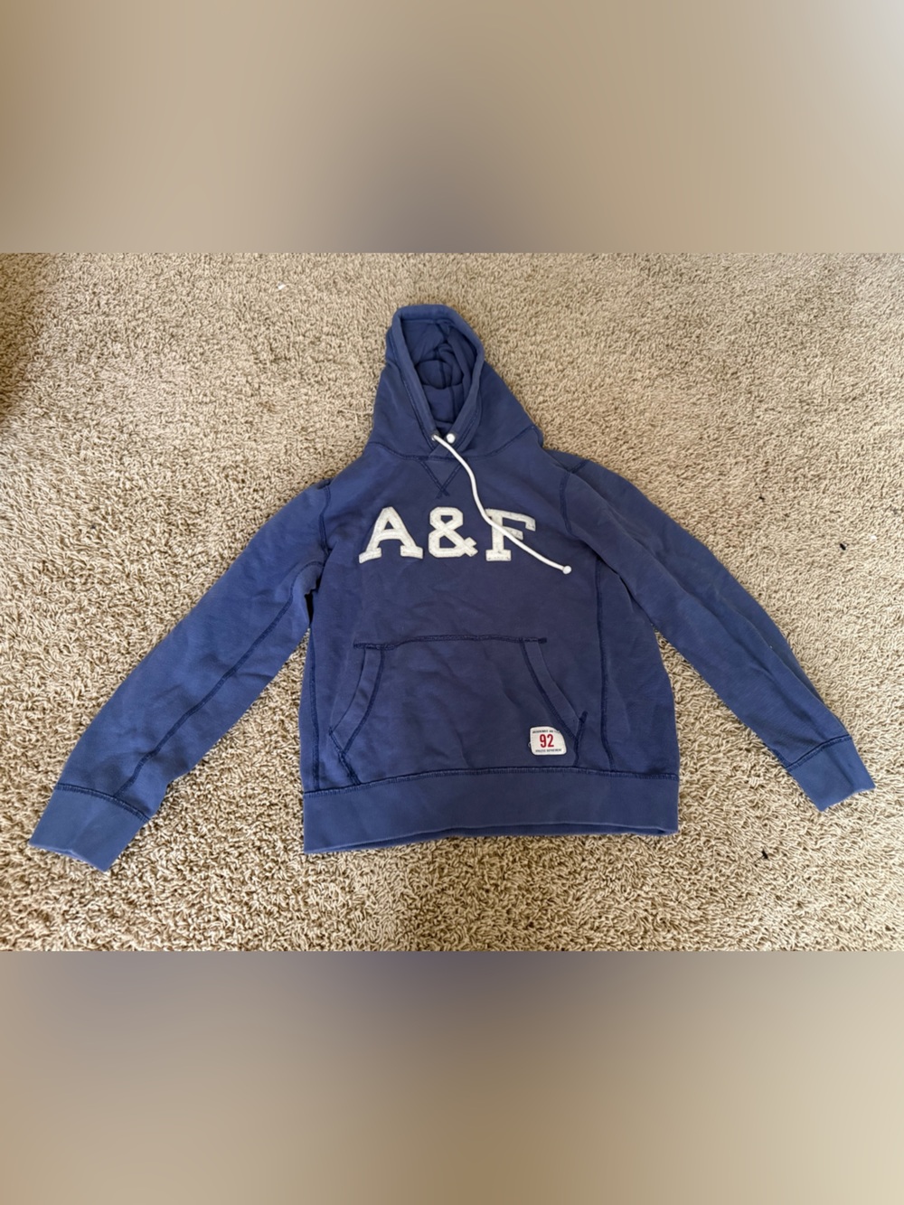vintage abercrombie & fitch men’s blue hoodie